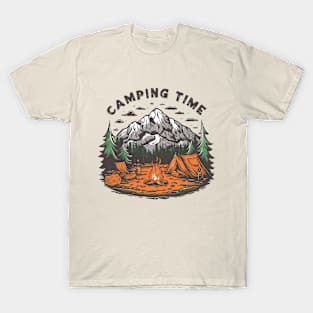 Camping Time Travel Adventure Holidays T-Shirt